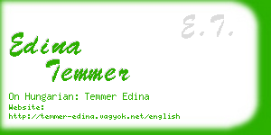 edina temmer business card